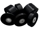 18mm wstążka atłasowa 145 CZARNA BLACK rolka 25m 100% nylon satynowa ozdobna na kokardki dekorację świąteczne hurtownia wstążek