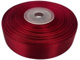 18mm wstążka atłasowa 168 BORDOWA rolka 25m 100% nylon satynowa ozdobna na kokardki dekorację świąteczne hurtownia wstążek