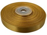 12mm wstążka atłasowa 151 Złota Gold rolka 25m 100% nylonowa tasiemka satynowa na świąteczne kokardki dekorację Gold-Pol