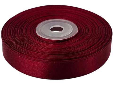 12mm wstążka atłasowa 168 Bordowa rolka 25m 100% nylonowa świąteczna elegancka satynowa tasiemak na kokardki Gold-Pol