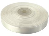 12mm wstążka atłasowa 163 Ecru Kremowa rolka 25m 100% nylonowa tasiemka na śluby wesela komunie elegancka satynowa Gold-Pol