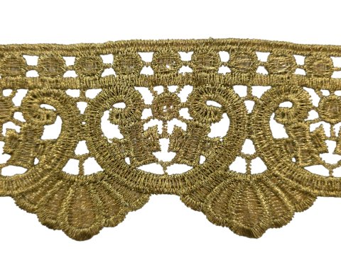 60mm Gipiura metalizowana* ZŁOTA cena za 1m taśma gipiurowa sakralna hiszpańska pasmanteria GOLD-POL