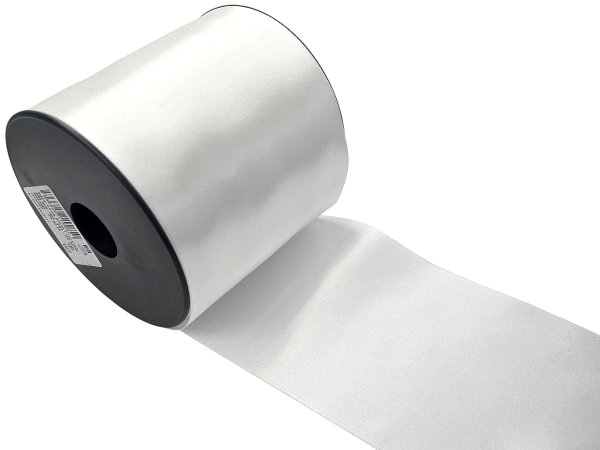 95mm wstążka dwustronna atłasowa cena za 1m 201 Biała satynowa francuska luksusowa