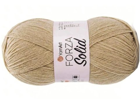 FORZA SOLID 04 Beżowa włóczka YarnArt 100g 420m włóczki wełniane na ciepłe skarpety sklep z włóczką