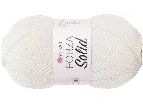 FORZA SOLID 01 Biały Off White włóczka YarnArt 100g 420m włóczki wełniane na ciepłe skarpety sklep z włóczką