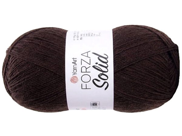 FORZA SOLID 23 Gorzka Czekolada włóczka YarnArt 100g 420m włóczki wełniane na ciepłe skarpety sklep z włóczką