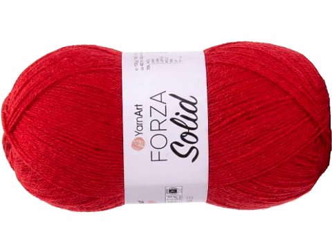 FORZA SOLID 45 Czerwona włóczka YarnArt 100g 420m włóczki wełniane na ciepłe skarpety sklep z włóczką