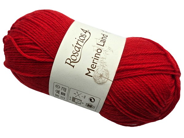 MERINO LAND 08 Czerwona 50g 220m Rosarios4 włóczka 100% wełna merino hurtownia włóczek GOLD-POL Warszawa