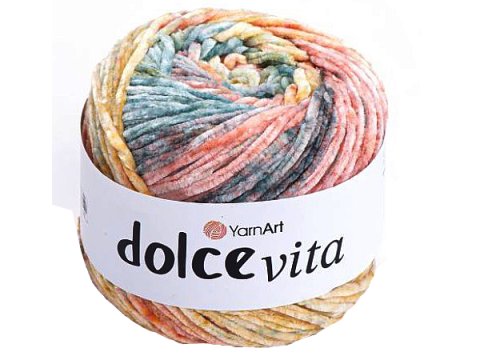 DOLCE VITA 02 Mix Niebieski Koral włóczka YarnArt 150g 260m włóczki dla dzieci na kocyk sklep z włóczkami GOLD-POL