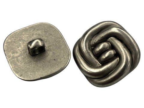 25mm Guziki srebrne opk 12szt kolor Srebrna Oksyda guziki plastikowe lekkie na stopce do swetra marynarki  sklep z guzikami