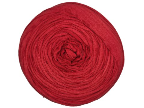 Spaghetti cotton CZERWONY GŁADKI cena za 1 sztukę około 120m włóczka z recyklingu t-shirt nici bawełna sklep