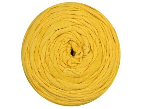Spaghetti cotton ŻÓŁTY MANGO cena za 1 sztukę około 120m włóczka z recyklingu t-shirt nici bawełna sklep