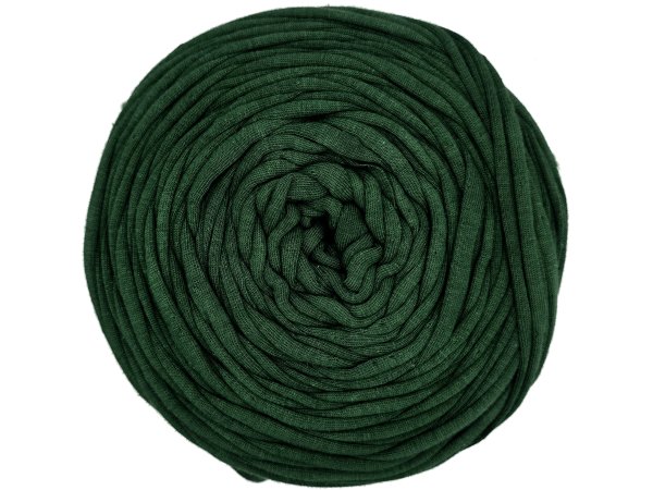 Spaghetti cotton ZIELONY CIEMNY cena za 1 sztukę około 120m włóczka z recyklingu t-shirt nici bawełna s