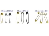 Agrafki 22mm "00" 60szt CZARNE agrafka luzem krawieckie metalowe na imprezy sportowe festyny importer Goldpol Warszawa