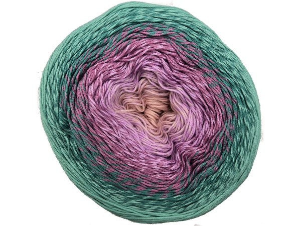 ROSEGARDEN 335 MINT LILA BEŻ ECU 100% BAWEŁNA cienka włóczka YarnArt 250g 1000m na chusty letnie sukienki sklep z włóczką