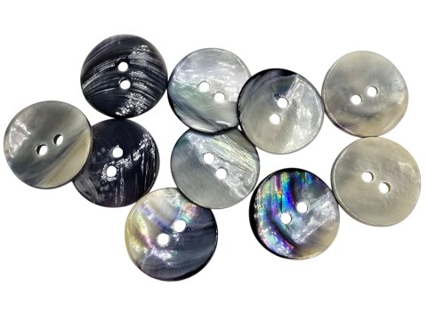 20mm Guziki AKOYA 100szt z masy perłowej ECRU BEŻ CZARNE SZARE guzik akoja ozdobny dwudziurkowy każdy jest inny