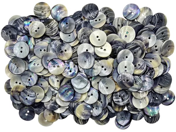 20mm Guziki AKOYA 100szt z masy perłowej ECRU BEŻ CZARNE SZARE guzik akoja ozdobny dwudziurkowy każdy jest inny
