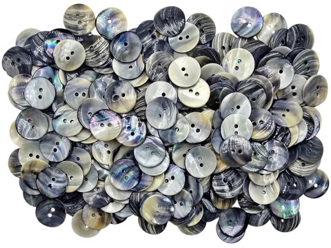 20mm Guziki AKOYA 10szt z masy perłowej ECRU BEŻ CZARNE SZARE guzik akoja ozdobny dwudziurkowy każdy jest inny
