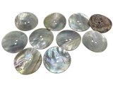 30mm Guziki AKOYA 100szt z masy perłowej ZIELONA BEŻ SZARY guzik akoja ozdobny dwudziurkowy każdy jest inny