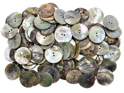 30mm Guziki AKOYA 100szt z masy perłowej ZIELONA BEŻ SZARY guzik akoja ozdobny dwudziurkowy każdy jest inny