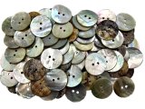 20mm Guziki AKOYA 10szt z masy perłowej ZIELONA BEŻ SZARY -121-guzik akoja ozdobny dwudziurkowy każdy jest inny