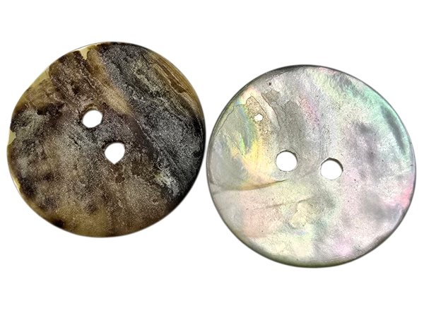 20mm Guziki AKOYA 1szt z masy perłowej ZIELONA BEŻ SZARY -121-guzik akoja ozdobny dwudziurkowy każdy jest inny
