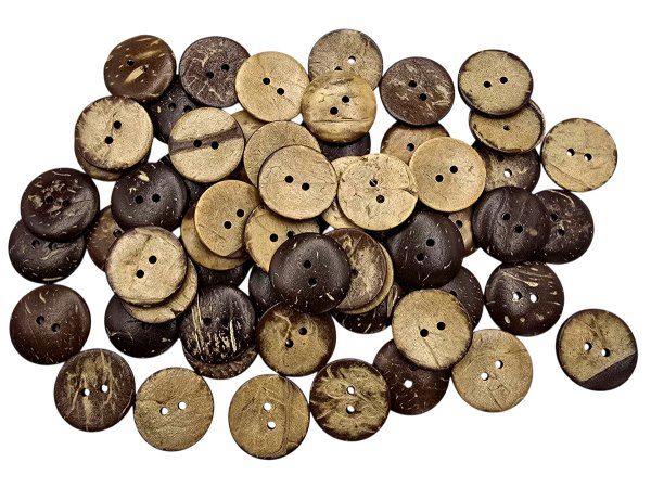 20mm guziki z kokosa 100 sztuk cena za HURT guzik ozdobny kokos K:748  z dwoma dziurkami hurtownia guzików