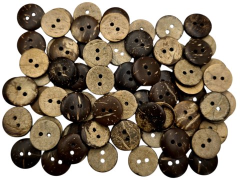 15mm guziki z kokosa 10 sztuk cena za HURT guzik ozdobny kokos K:748  z dwoma dziurkami hurtownia guzików