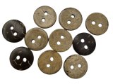 10mm guziki z kokosa 100 sztuk cena za HURT guzik ozdobny kokos K:748  z dwoma dziurkami hurtownia guzików
