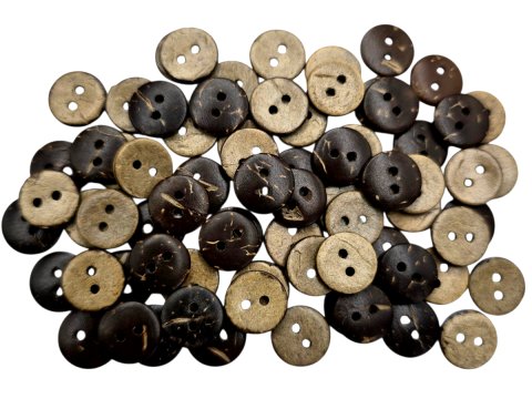 10mm guziki z kokosa 10 sztuk cena za HURT guzik ozdobny kokos K:748  z dwoma dziurkami hurtownia guzików