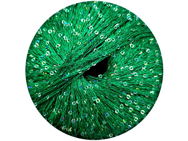 GALASSIA 14 ZIELONA TRAWA 25g 112m kordonek z cekinami 2mm co 1cm