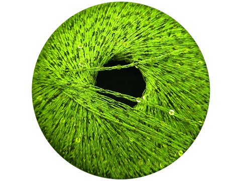 GALASSIA 17 ZIELONA KIWI 25g 112m kordonek z cekinami 2mm co 1cm