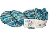 VINTAGE ORGANIC HAND PAINT 714 mix KOLORÓW TŁO CIEMNE ECRU WPADA W TURKUS100g 123m Etrofil wełna owcza Outlet Koniec Kolekcji