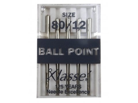 Igły półpłaskie BALL POINT z kulką do stebnowania grubość 80/12 do maszyn domowych 130/705 H