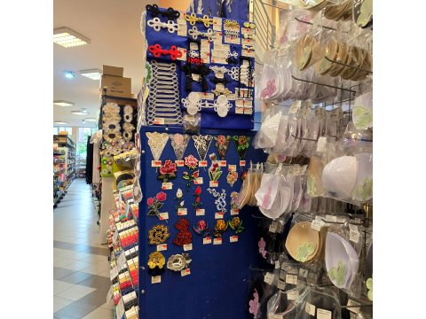 Aplikacja KWIATEK MAŁY z cekinami RÓŻOWA/BIAŁA - TERMO cena za 1szt Outlet Koniec Kolekcji ostatnie sztuki