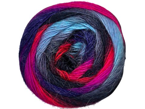 STYLISH ALPACA 11 RÓŻ FUKSJA CZERWONY FIOLET NIEBIESKI SZARY GRAFIT YarnArt 150g 525m lekka wełna na chusty entrelac
