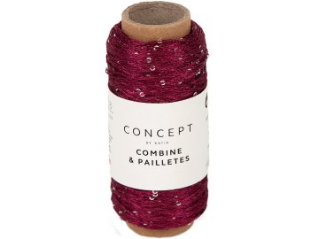 COMBINE PAILLETES 61 BORDO...