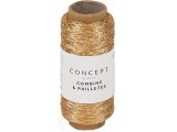 COMBINE PAILLETES 59 ZŁOTY Katia 25g 145m nici z cekinami 2mm co 5cm na drugą nitkę do moheru lub szale typu siatka