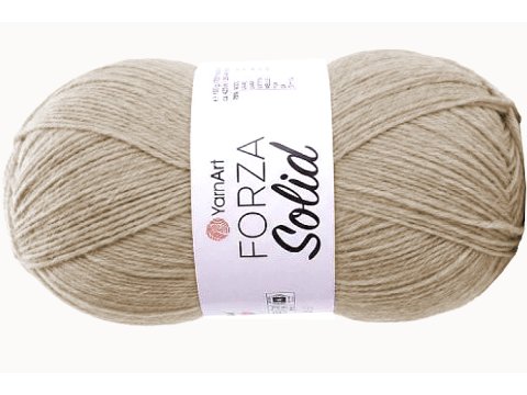 FORZA SOLID 05 Beż Słomka włóczka YarnArt 100g 420m włóczki wełniane na swetry i skarpetki lub drgą nitkę