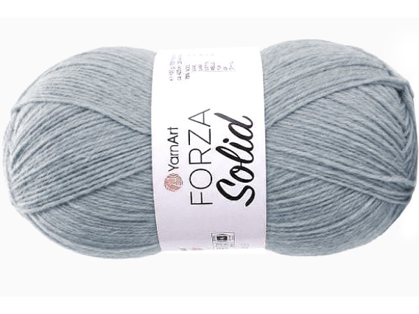 FORZA SOLID 13 Szary Niebieski włóczka YarnArt 100g 420m włóczki wełniane na swetry i skarpetki lub drgą nitkę