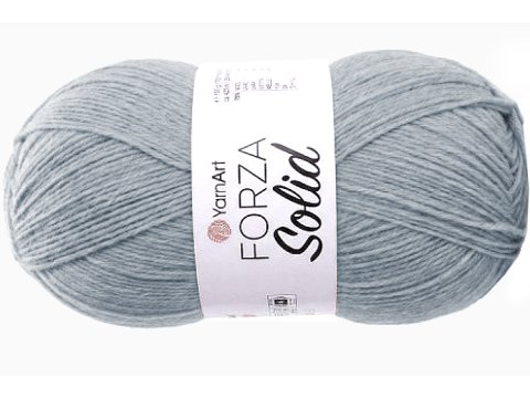 FORZA SOLID 13 Szary Niebieski włóczka YarnArt 100g 420m włóczki wełniane na swetry i skarpetki lub drgą nitkę