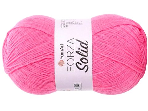 FORZA SOLID 42 Różowa włóczka YarnArt 100g 420m włóczki wełniane na swetry i skarpetki lub drgą nitkę
