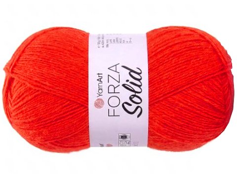 FORZA SOLID 43 Orange Karotka Fluo włóczka YarnArt 100g 420m włóczki wełniane na swetry i skarpetki lub drgą nitkę