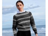 Merino Seta Tones 106 MIX GRANAT SZARY OFF WHITE Concept by Katia 100g 250m wełna z jedwabiem