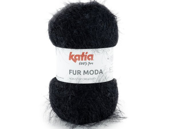FUR MODA 107 CZARNA SADZA 100g 190m Concept by Katia włóczka tylko w Gold-Pol