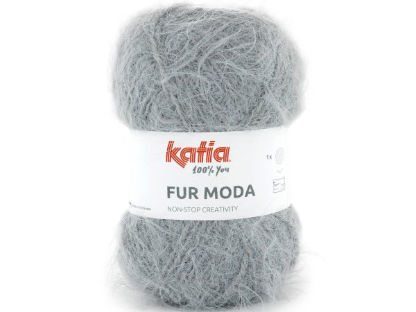FUR MODA 108 SZARY JASNY 100g 190m Concept by Katia włóczka tylko w Gold-Pol LIMITED EDITION