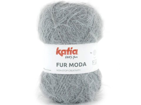 FUR MODA 108 SZARY JASNY 100g 190m Concept by Katia włóczka tylko w Gold-Pol LIMITED EDITION