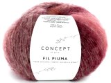 FIL PIUMA 304 MIX BORDO RÓŻ 100g 220m Concept by Katia włóczka tylko w Gold-Pol LIMITED EDITION