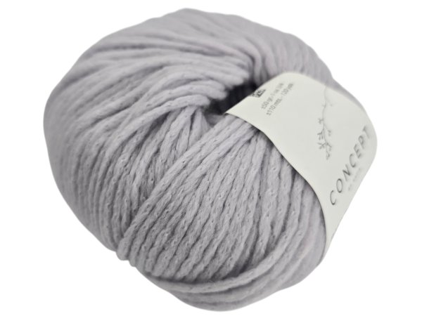 PURE ORGANIC WOOL 60 SZARY JASNY włóczka KATIA 50g 110m wełna 100% chlorine free OUTLET KONIEC KOLEKCJI