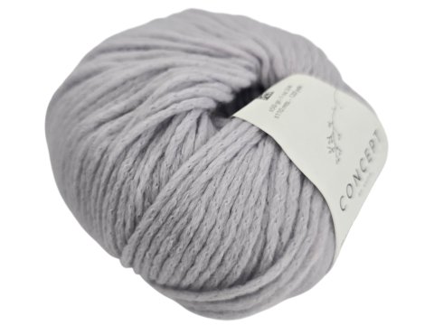PURE ORGANIC WOOL 60 SZARY JASNY włóczka KATIA 50g 110m wełna 100% chlorine free OUTLET KONIEC KOLEKCJI